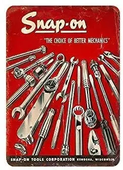 

Инструменты с защелкой, старомодный металлический жестяной знак, ретро Украшение стен, ретро украшение стены, ретро жестяной знак 12X8 дюймов