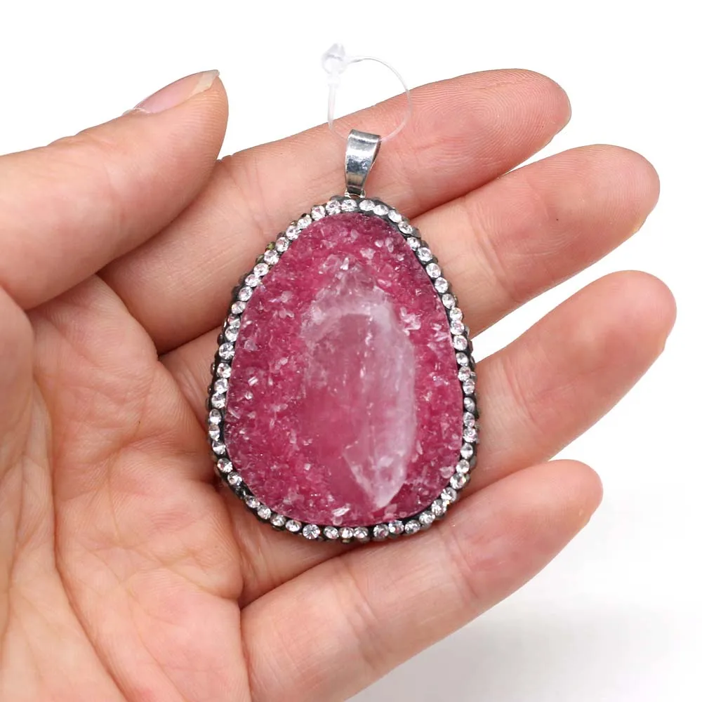 

1pcs Irregular Resin Plus Semi-precious Stones Charm Pendant for Jewelry Making DIY Necklace Bracelet Accessories 35x50-45x55mm