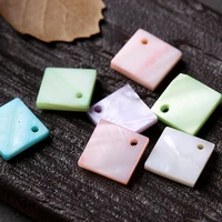 20pcs 142mm square shaped shell beads natural mop seashells charm for earring bracelets necklace diy jewelry making components