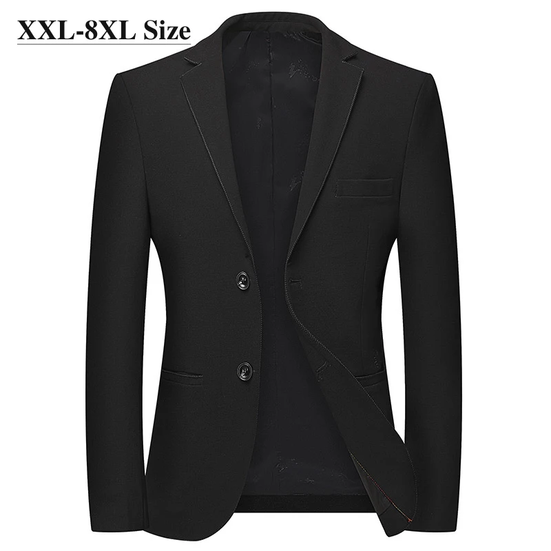 Мужская блестящая куртка размера плюс 6XL 7XL 8XL Высококачественная черная для