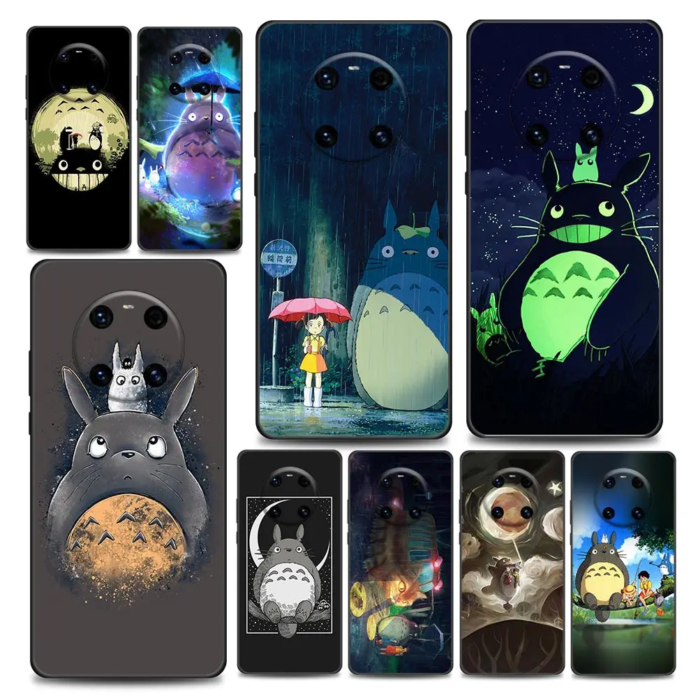 

Cute Totoro Ghibli Miyazaki Anime Phone Case for Huawei Y6 7 9 5p 6p 8s 8p 9a 7a Mate 50 20 40 Lite Pro Plus RS Soft Silicone