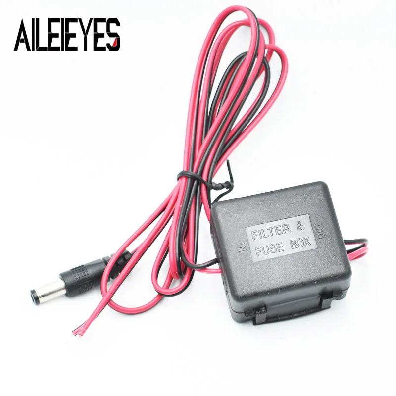 DC 12V-30V To 12V 5A Car Voltage Converter Filter and Fuse Box For Truck LCD Monitor or Backup Rear View Camera System
