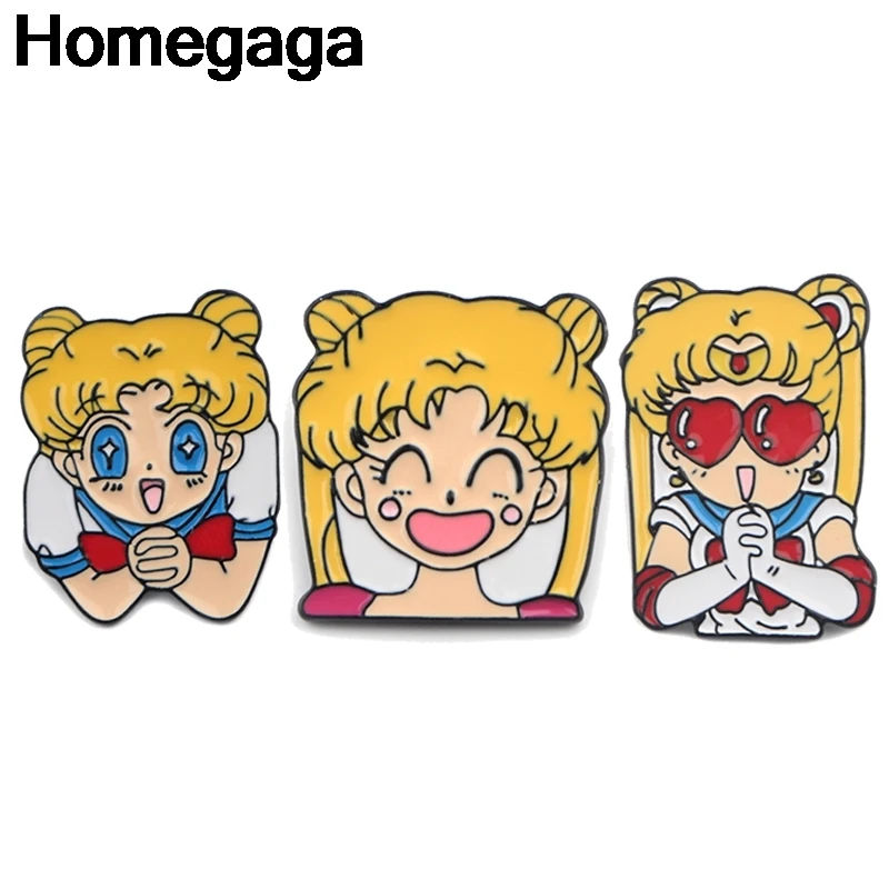 Homegaga цинковый сплав галстук мультфильм милые булавки броши для рюкзака одежды