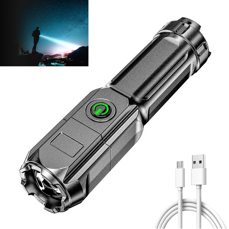 

Flashlight Strong Light Rechargeable Zoom Giant Bright Xenon Special Forces Home Outdoor Portable Led Luminous Flashlight