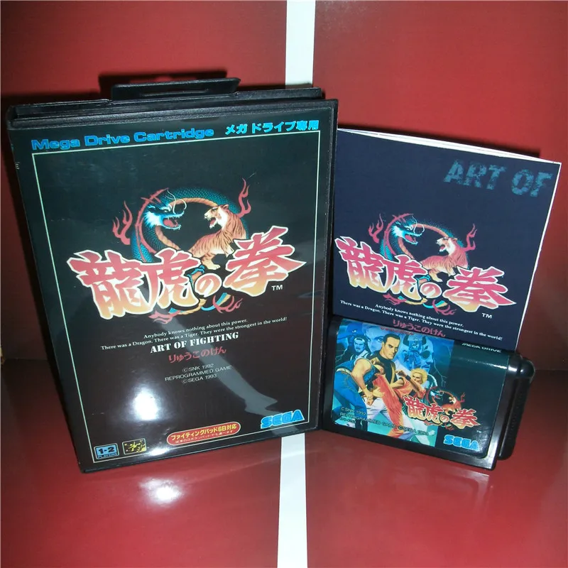 MD games card Art of Fighting Japan Обложка с коробкой и руководством для MegaDrive Genesis игровая