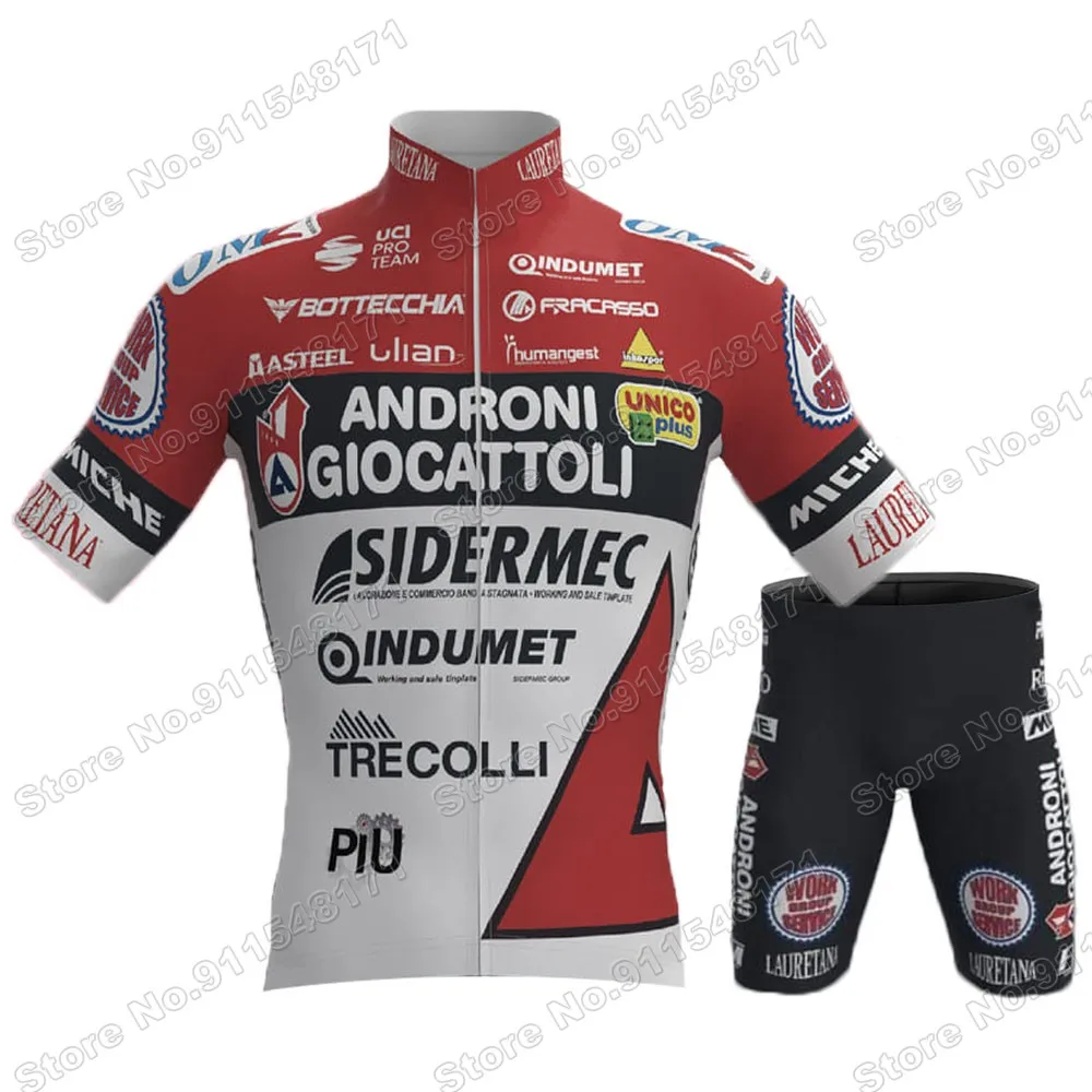

Team ANDRONI 2021 Cycling Jersey Set Men's cycling clothing Road bike Shirt Suit bicycle Shorts MTB Maillot Culotte