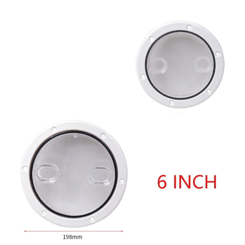 Plastic 6 Inch White Round Transparent Inspection Hatch Deck Cover Corrosion Resistant for Marine Boat Yacht RV Truck | Автомобили и