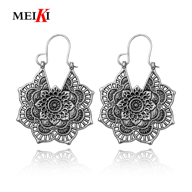 Женские серьги с кристаллами от Swarovski MEIKI Разноцветные подвесками на День святого