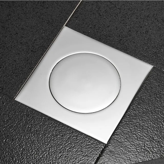

Floor Drain Brass Square Pop Up Floor Drain-Floor Cover Shower Room Push Down Drain Plug Anti-odor Bath Shower Drain
