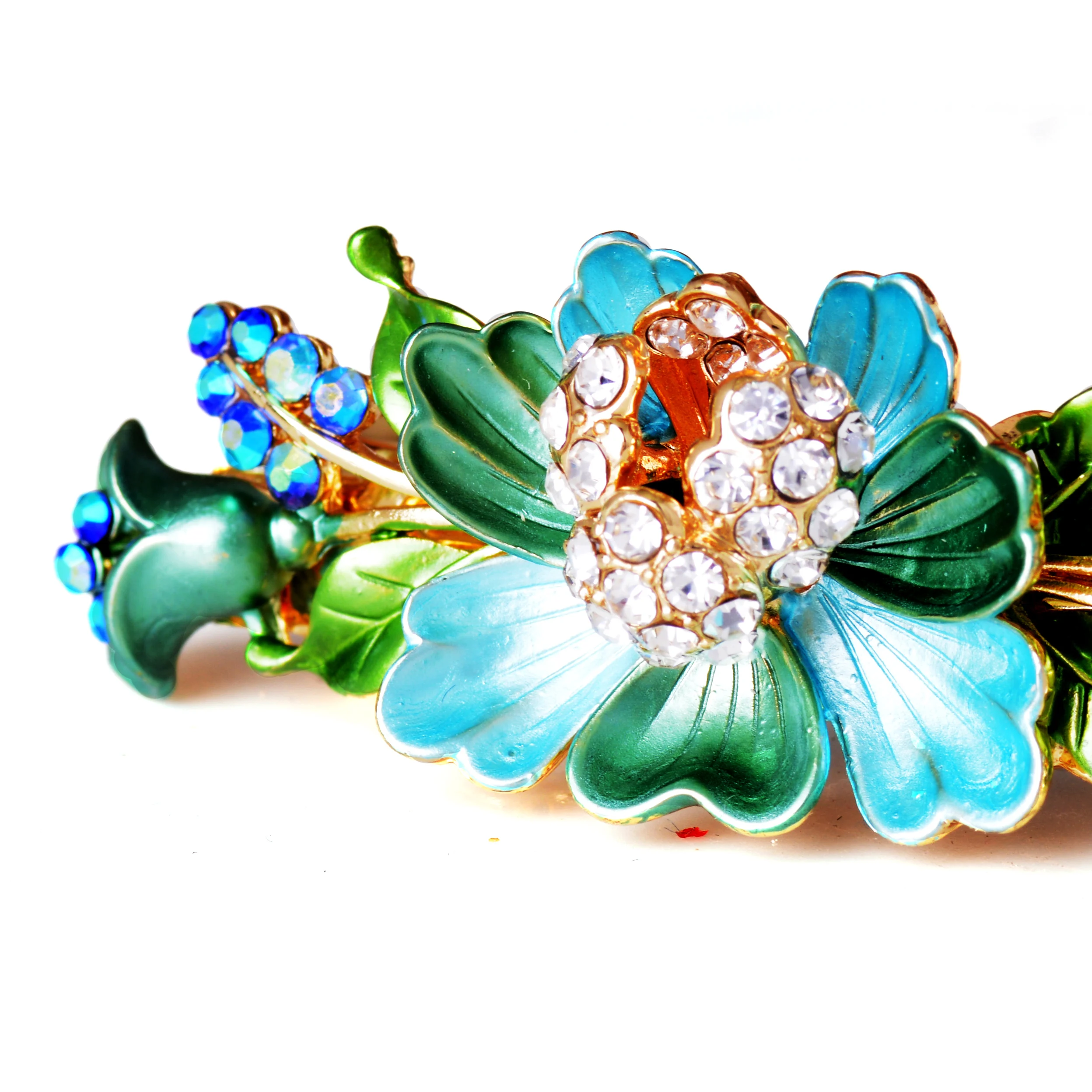 Muylinda эмаль цветок заколка для волос кристалл свадебные женские украшения