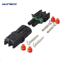 10 sets 2 pin way gm injector socket waterproof automobile cable connector female male plug 12010973 12015792