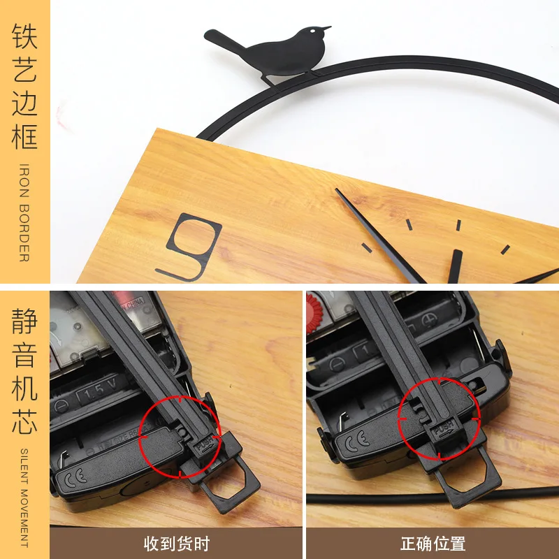 Скандинавские часы настенные Креативные Часы для гостиной минималистичные