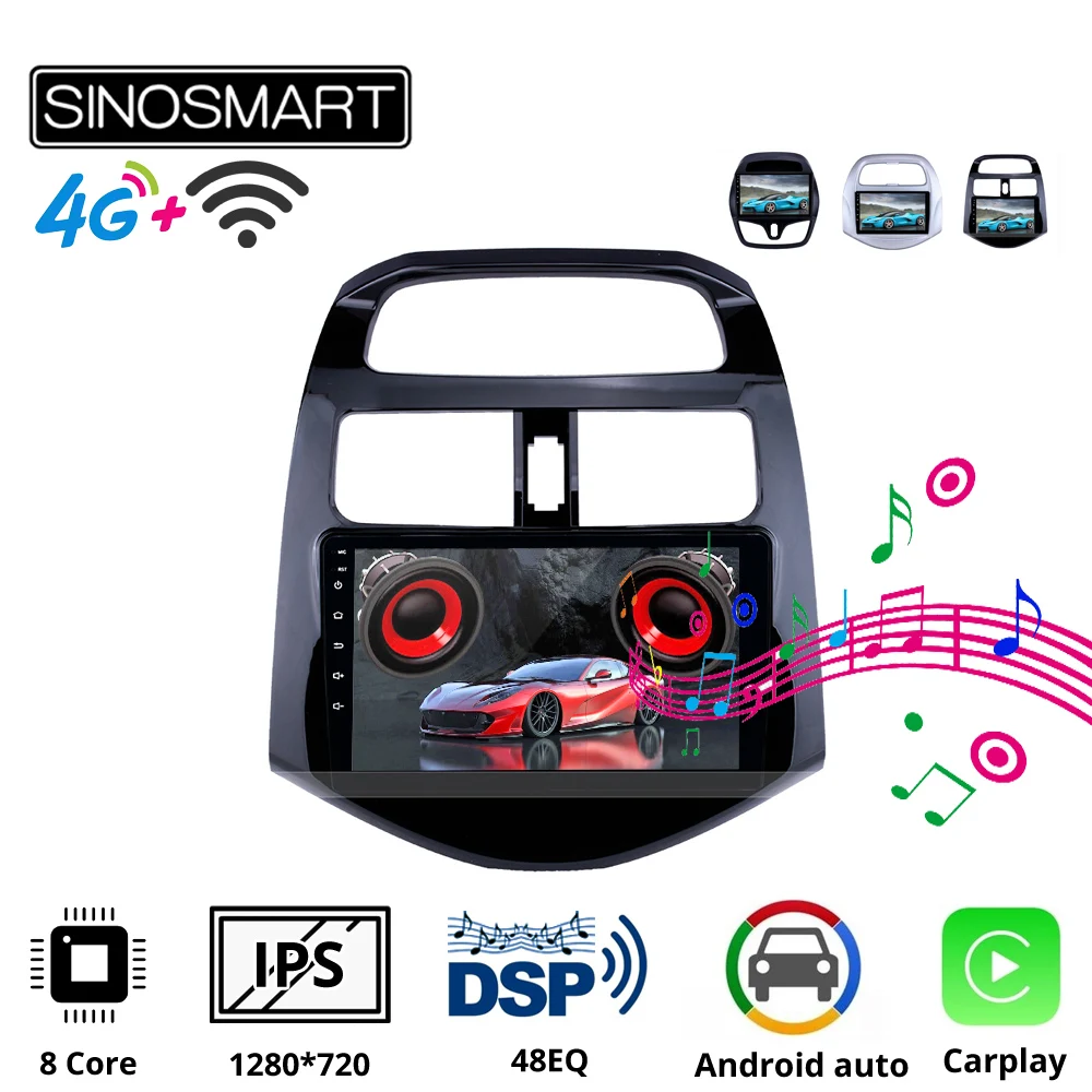Sinosmart автомобильный радиоприемник с навигацией GPS для Chevrolet Spark 2015 2016 2017 2011 2018 2.5D