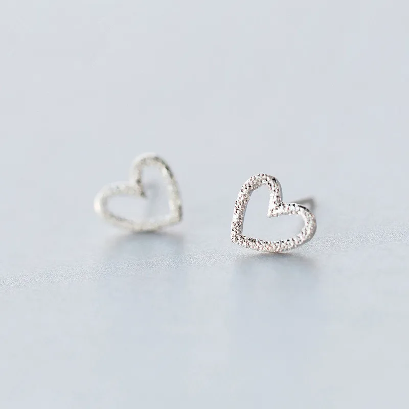 

Серьги-гвоздики женские из стерлингового серебра 925 пробы, вечерние форме сердца