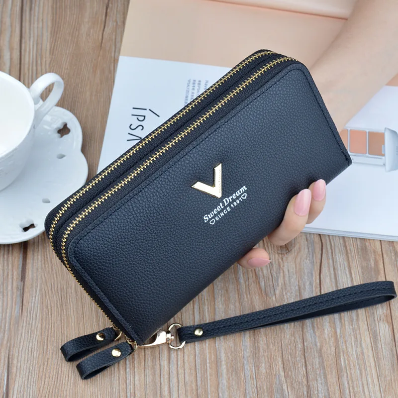 

Women's Wallet Fashion Ladies Mobile Phone Bag Long Ladies New Clutch Bag Star Double Zipper Hand Strap Bag Purse Phone Bag