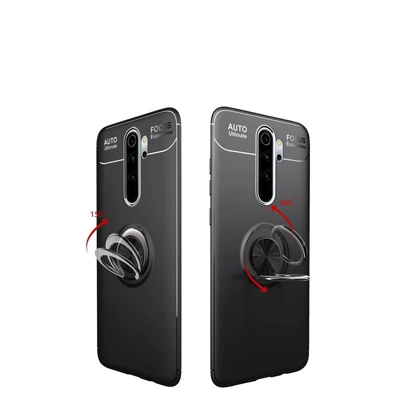Роскошный мягкий автомобильный чехол-кольцо для Xiaomi Redmi Note 8 Pro, противоударный чехол для Xiaomi Redmi Note 8 Pro, силиконовый бампер из ТПУ