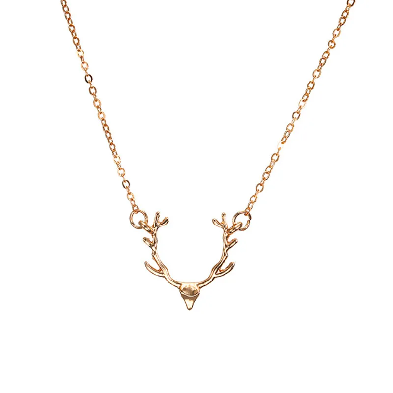 Christmas Europe United States Animal deer antlers head elk necklace cross-border fashion accessories Woman Necklace Wholesale | Украшения