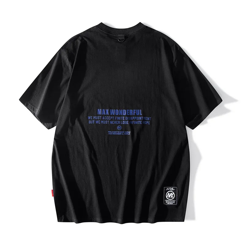 

GTDOM 2021 Rap American Retro Print Casual Short Sleeve T Shirt Boys Loose Large Size Trend Couples Wear Cotton Summer Clothes