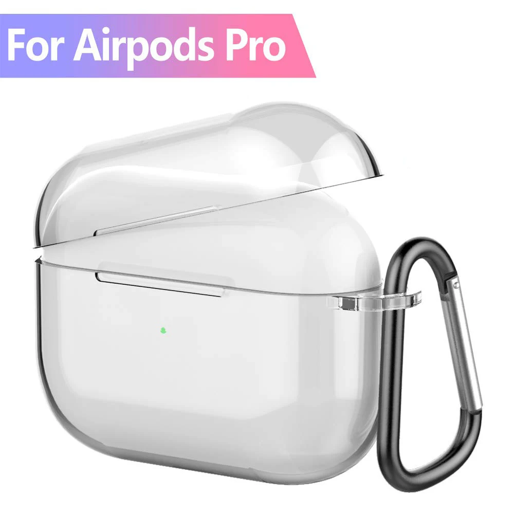 Мягкий силиконовый чехол для Airpods Pro защитный прозрачный Ультратонкий