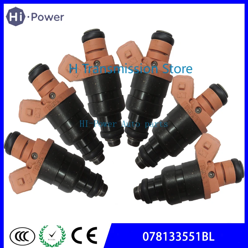 6 шт. оригинальная Топливная форсунка для AUDI ALLROAD C5 A6 2 7 2003 03 OE No. 078133551BL injector | Топливный инжектор -32600371927