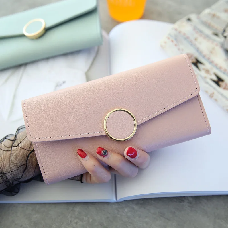 Фото Модный брендовый удлиненный кошелек для женщин из искусственной кожи бумажники