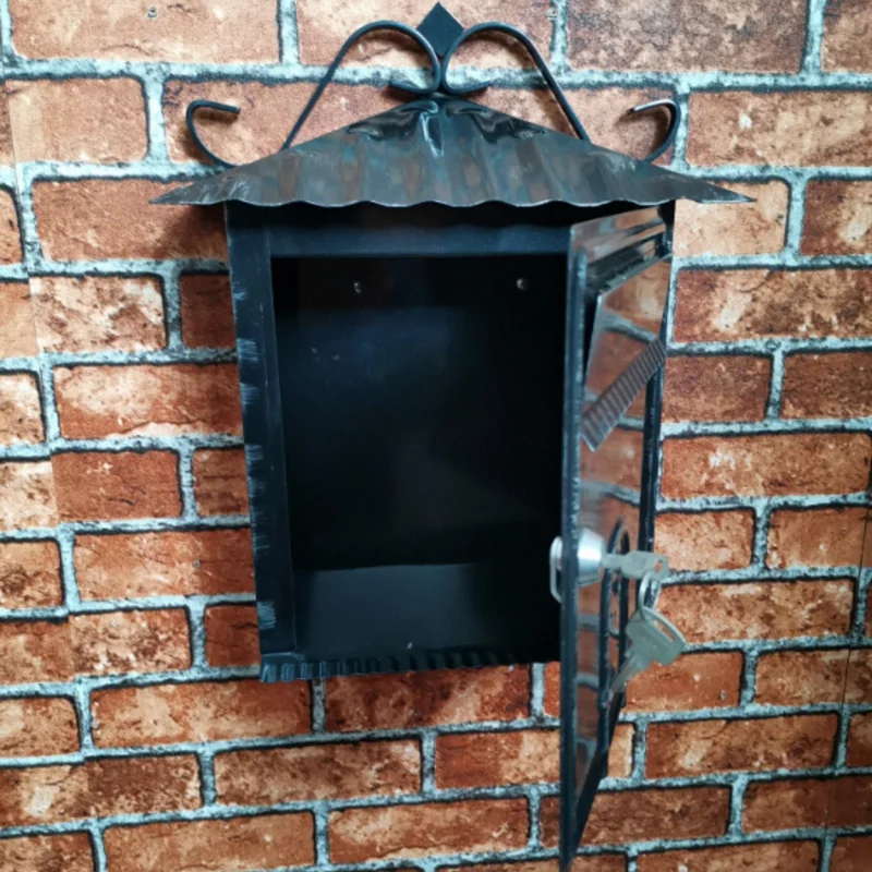 Коробка с буквами металлическая коробка ретро черный вертикальный запирающийся