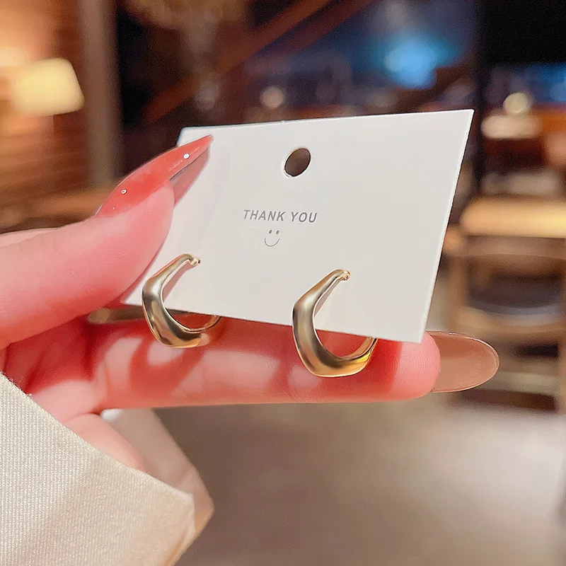 

2021 новые серебристые геометрические полукруглые серьги S925 в стиле бохо, ретро серьги для женщин, бижутерия, металлическая Мода