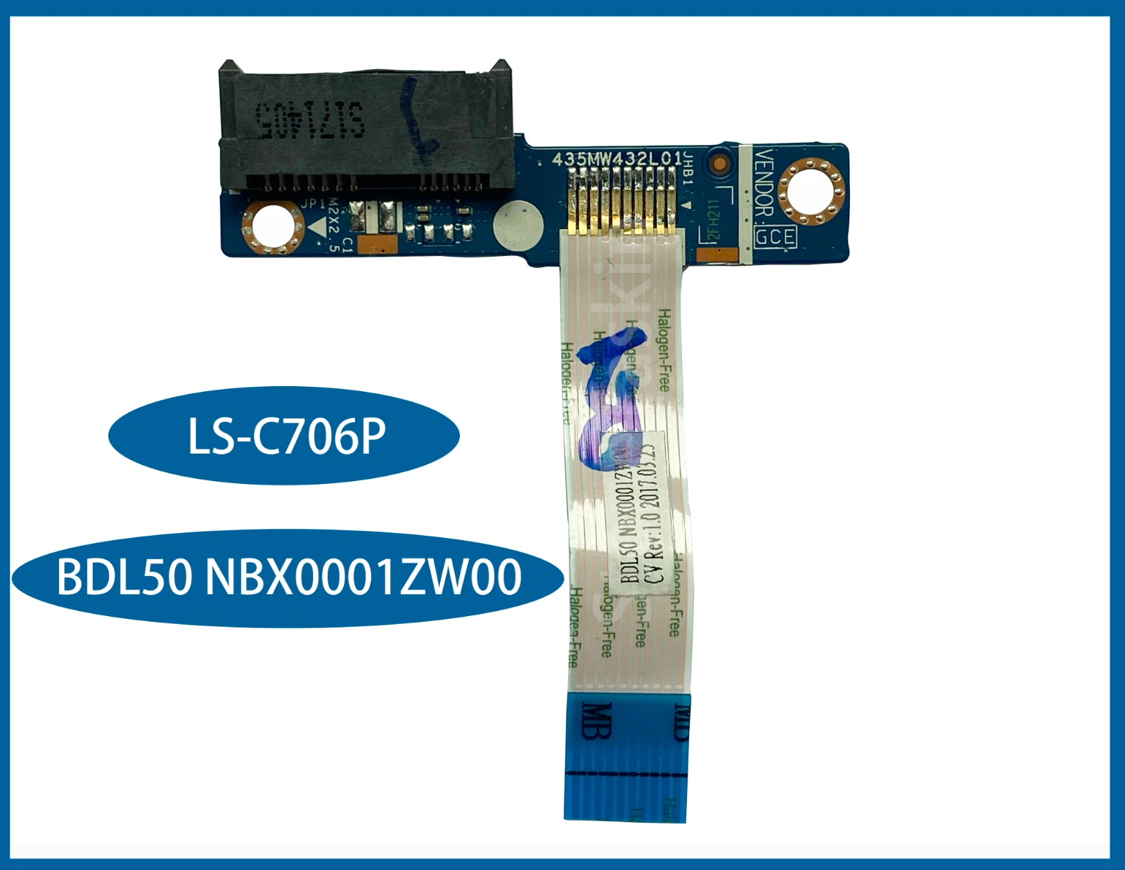 Высокое качество для HP 15 A AR AR020 AC AC121DX серии CD ROM Адаптер доска с кабелем LS C706P BDL50