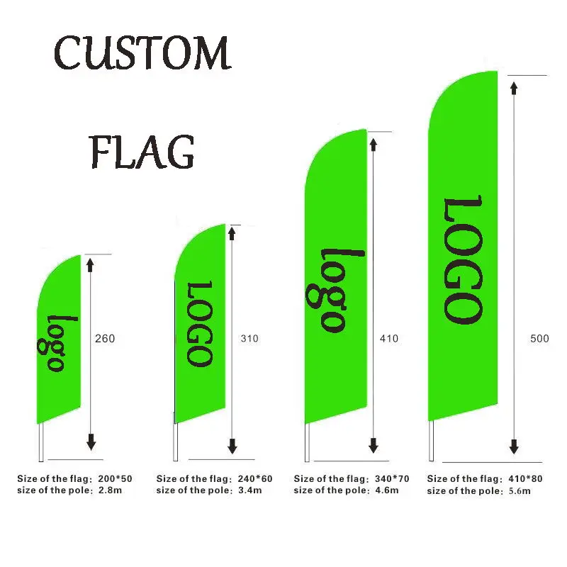Custom Feather Banner Outdoor Beach Flag Only Flag Workshop Car Wash Swooper Personal Flying