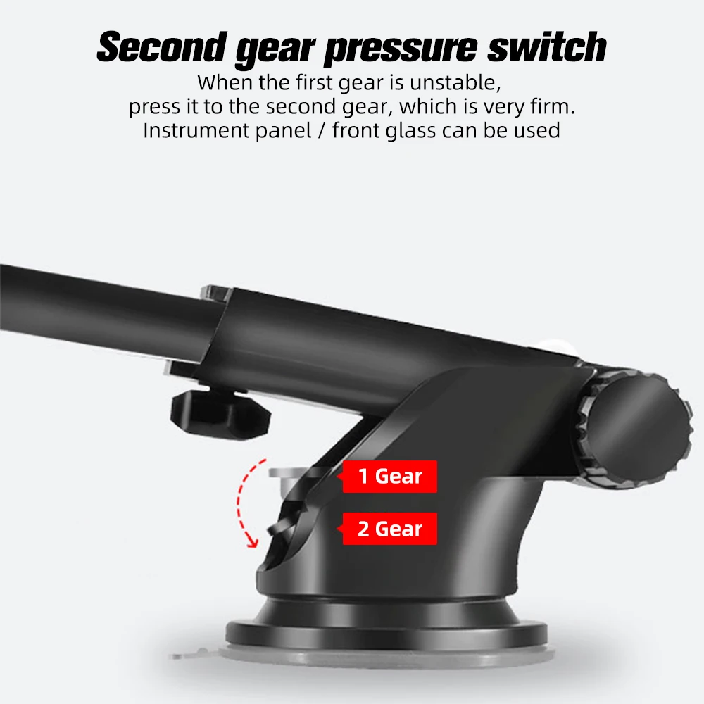 FONKEN Phone Car Holder Scalable Glass Suction Cup Desk in Car Mobile Holder Stand Large Screen Smartphone GPS Auto Bracket