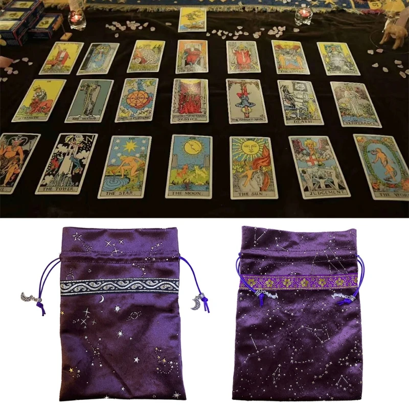 

N58B Pendulum Divination Tablecloth Card Pad Runes Altar Table Cloth Constellation Ma-gic Board Game Flannel Tar-ot Velv