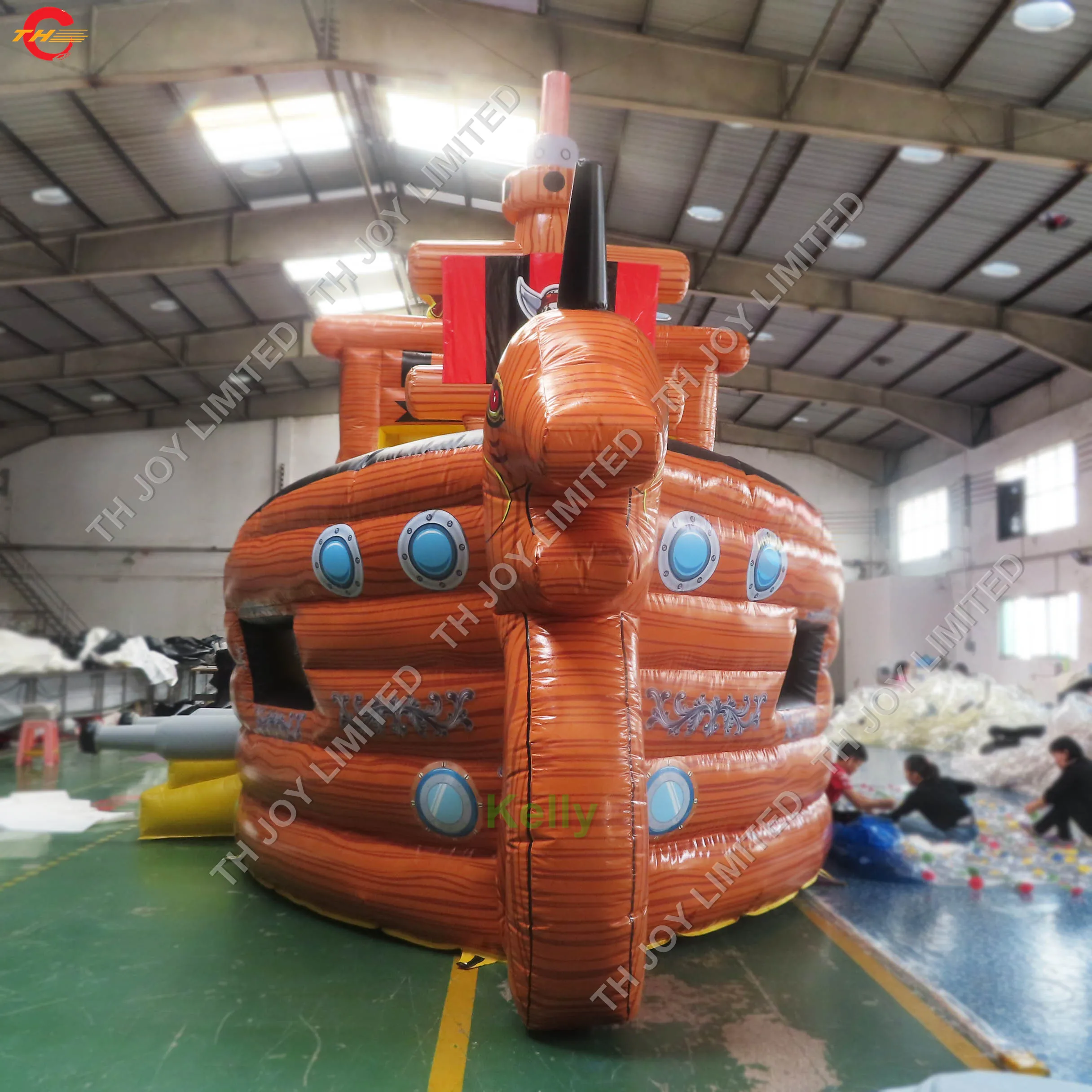 9x4x6mH гигантская длинная надувная горка для продажи Пиратская лодка большой