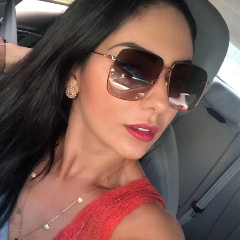 Женские квадратные солнцезащитные очки в стиле унисекс роскошные брендовые