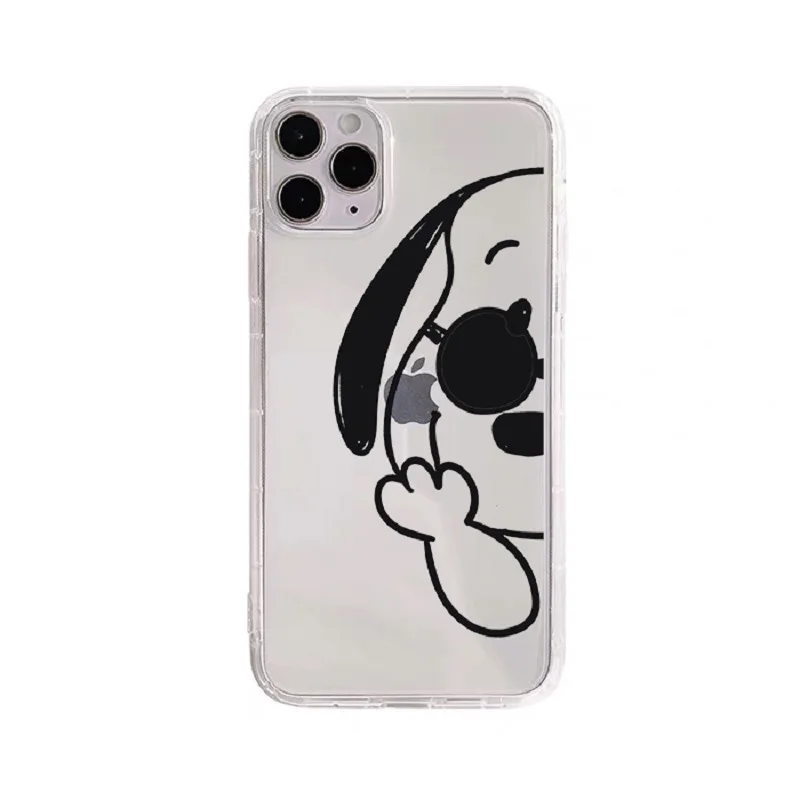 Japanese Cute cartoon dog Transparent silicone phone case for iphone 11 12 Pro X XS Max XR 7 8 Plus 12MINI back case