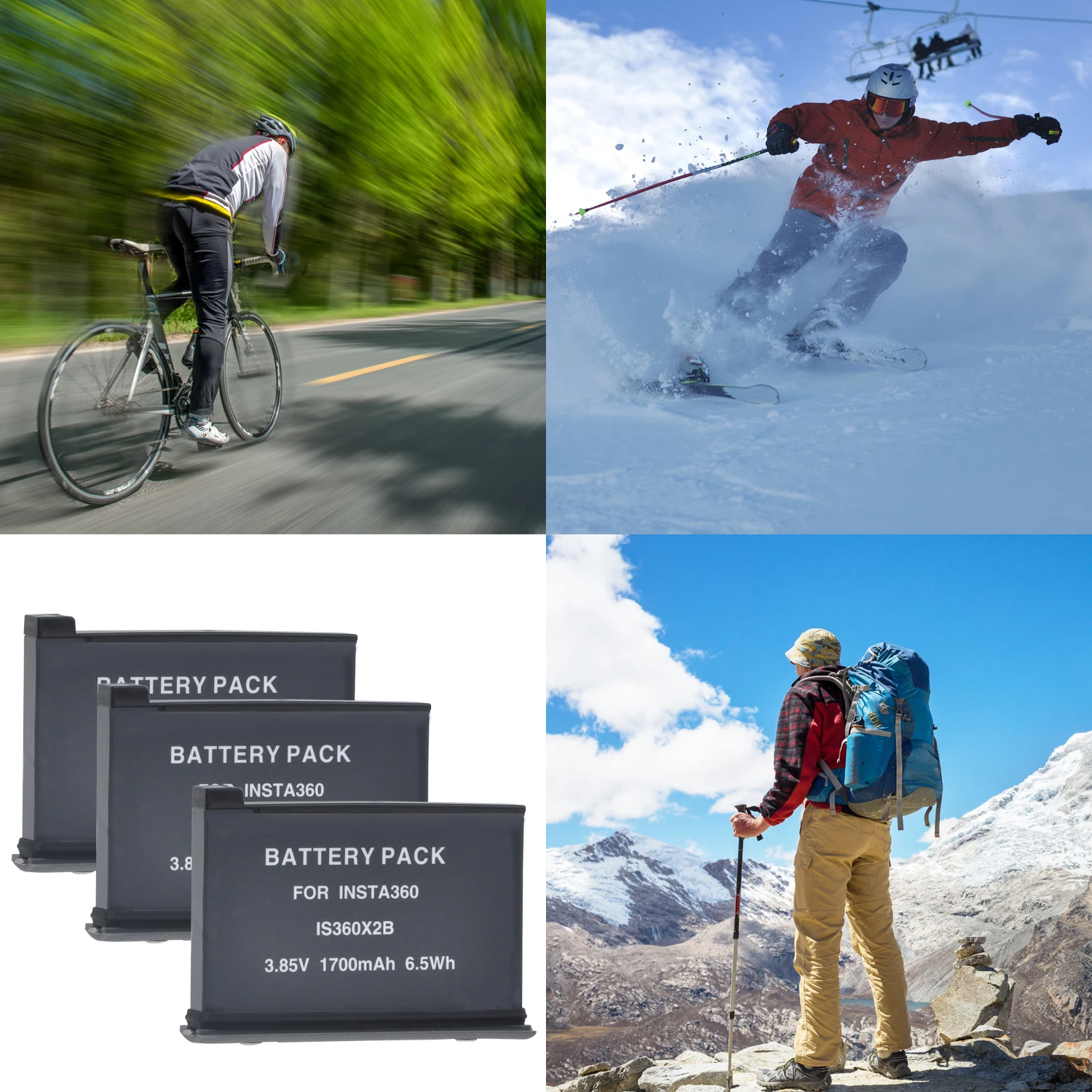 

1700mAh Rechargeable Battery Pack For Insta360 ONE X2 Lithium Battery + Dual Charger for Insta360 X2 Camera Accessories