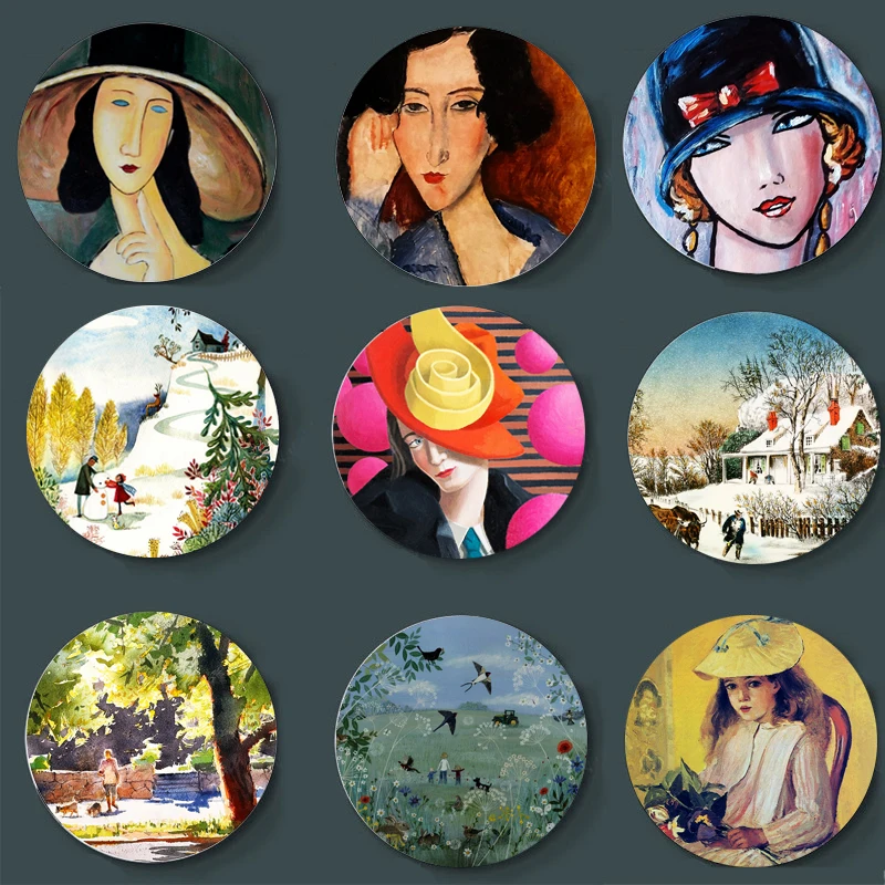 

Danny McBride Painting Decorative Plate High-Quality Handmade Art Plate Home Living Room Hotel Background Display Decoration