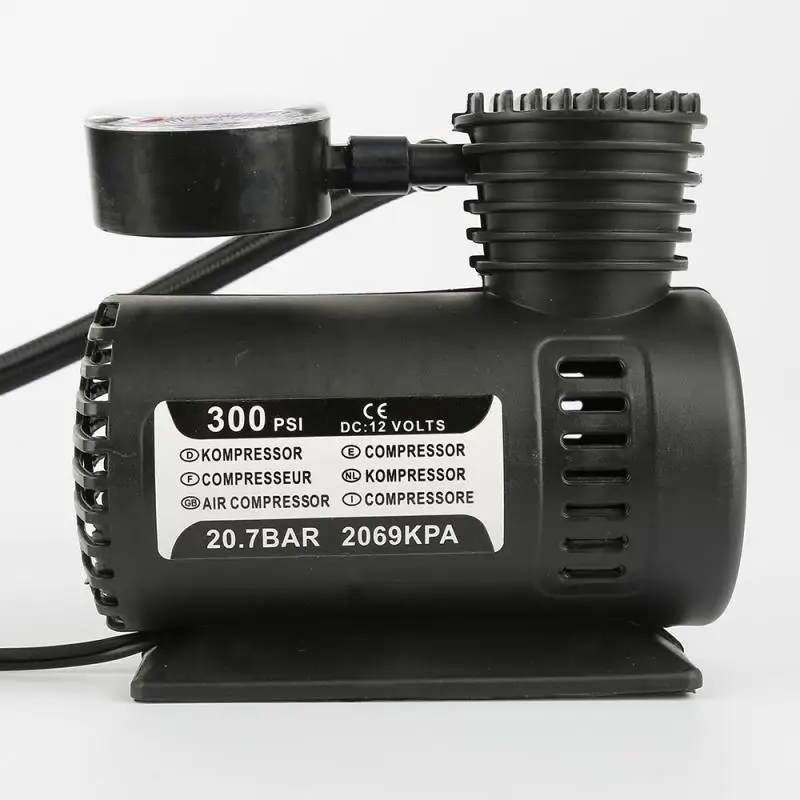 ABS автомобильный прочный мини воздушный компрессор 300 PSI насос для шин 12 В