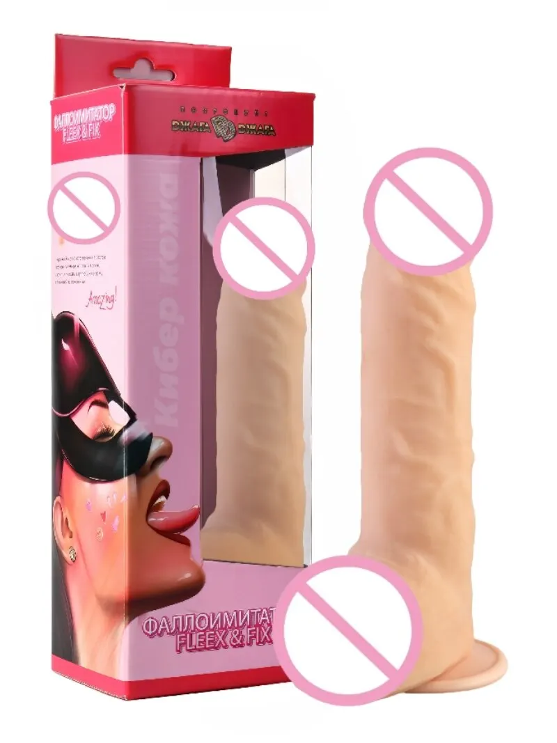 Фаллоимитатор на присоске FLEX &amp FIX SISTEM 20СМ Киберкожа Реалистичный дилдо - купить