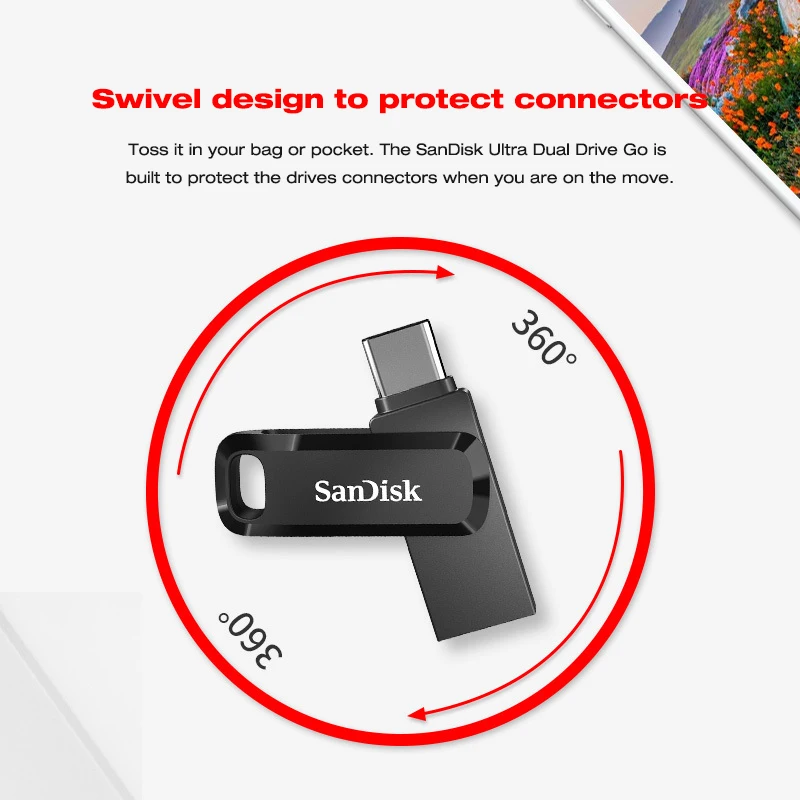 Sandisk USB флеш-накопитель SDDDC3 128 ГБ Type-C 64 Гб Ultra Dual OTG 32 Флешка USB3.1 ручка-накопитель для