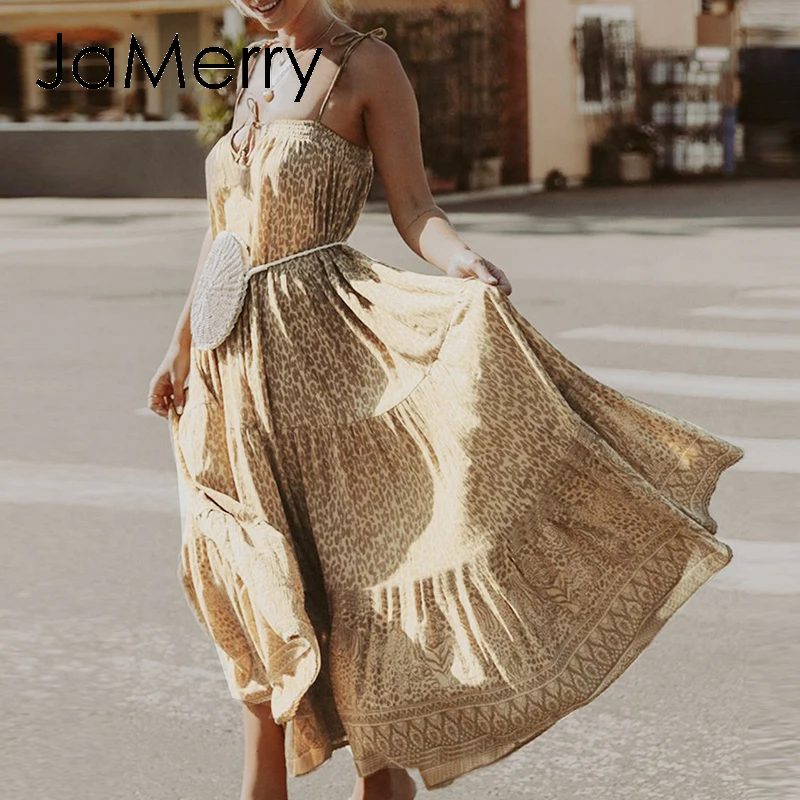 JaMerry сексуальное пляжное платье без рукавов женское плюс размер летнее с
