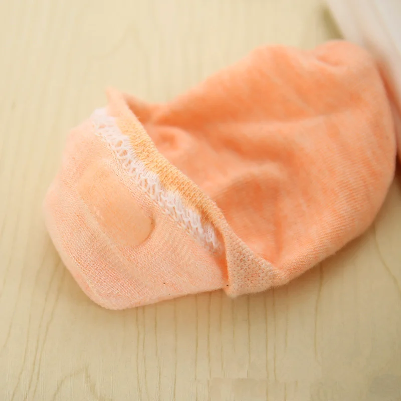 Женские летние неглубокие носки тапочки силиконовые Нескользящие хлопковые