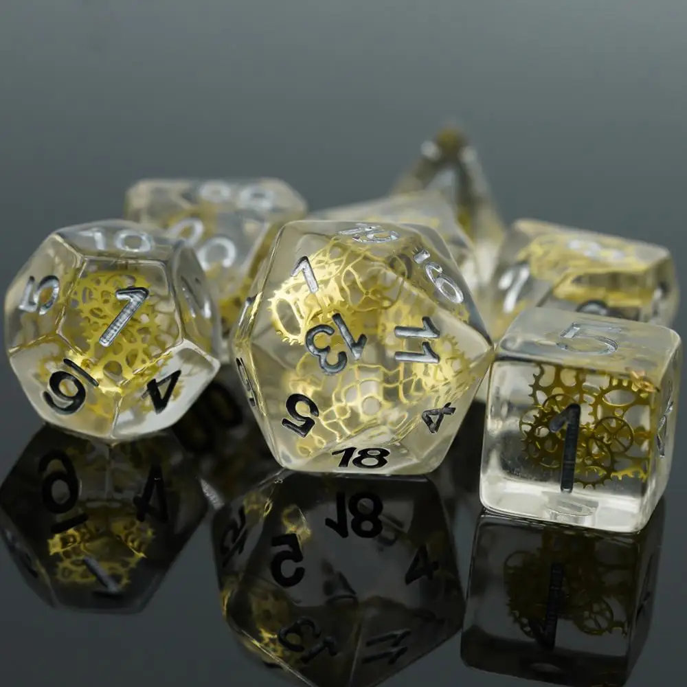 7 шт./компл. шестерни игральные кости DND D &amp Dice D4 D6 D8 D10 % D12 D20 многогранные игровые