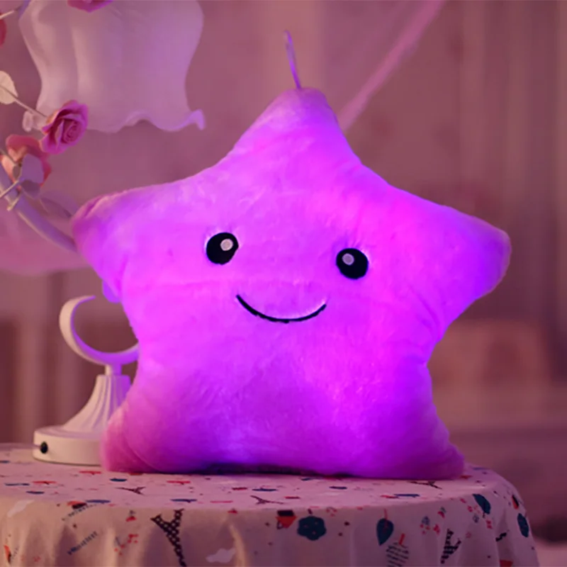 Illuminate Star Shape Baby Pillow Plush Illuminated Heart Cushion Decoration Emoticon | Игрушки и хобби