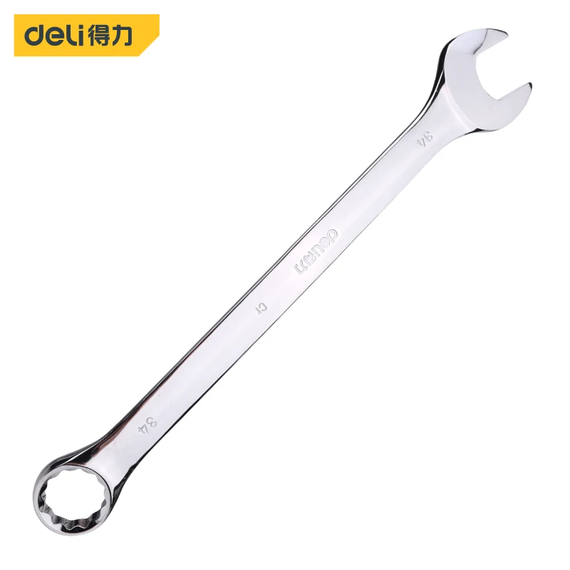 Deli Ratchet Combination Metric Mirror Wrench 34mm Fine Tooth Gear Ring Torque Socket Nut Hand Tools Alicates High Repair Tools
