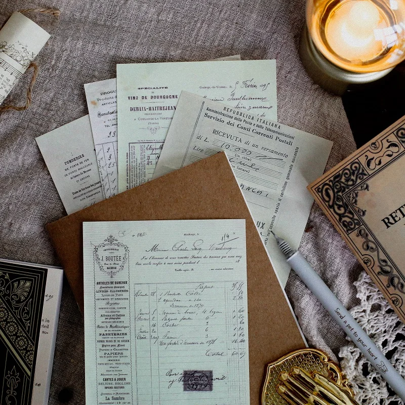 120pcs Medieval Old Book Pages Material Paper Junk Journal Planner Scrapbooking Vintage Decorative DIY Craft Background | Канцтовары для