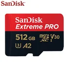 Карта памяти Sandisk Micro SD, 100% ГБ, до 512, 170, A2 V30, класс 10, МБс., U3, Extreme PRO, для камеры 4K HD