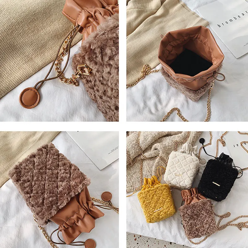 Женские плюшевые повседневные сумки с короткими ручками индивидуальная женская