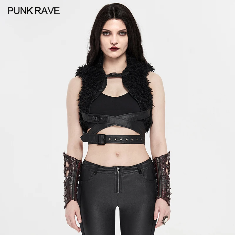 

Punk Short Stand Collar Waistcoat Punk Rave WY-1222EDF