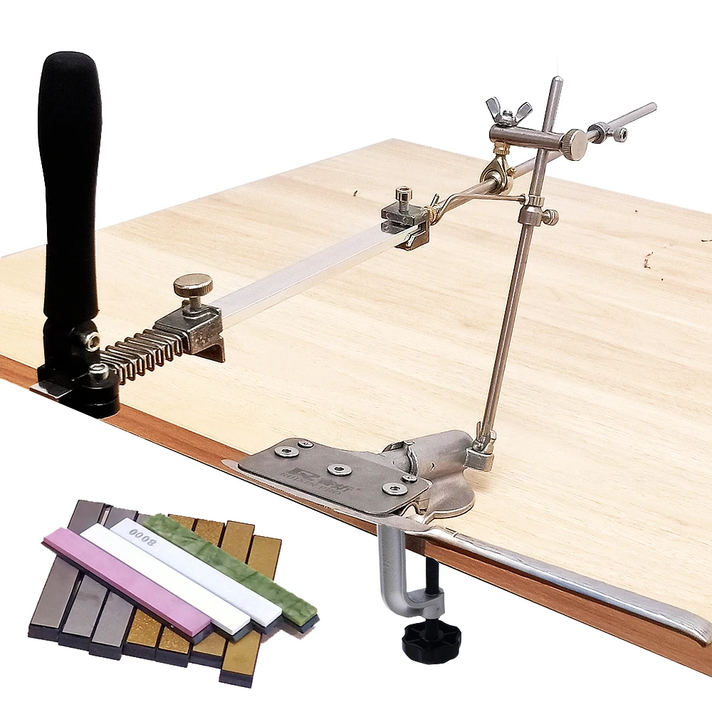 

Металлическая точилка для ножей, без петель и крючка, точилка с фиксированным углом, Алмазный брусок, точильный камень, вращение на 180 градусов