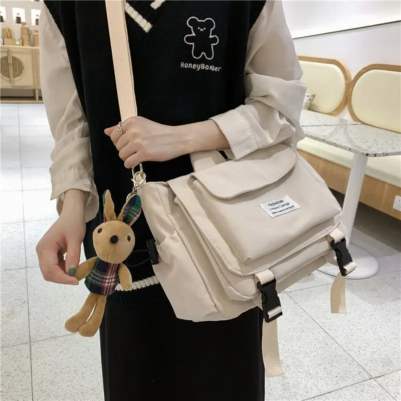 

Women Fashion Multifunctional Bag New Trendy Crossbody Bag Simple Female School Shoulder Bag College Student Bookbag Ladies